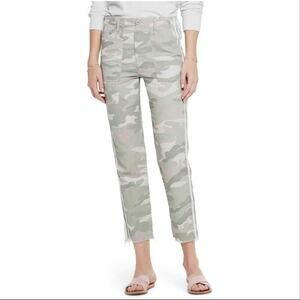 MOTHER The Shaker Chop Crop Fray Desert Camo Pants Size 23 Ankle Straight